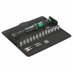 Wera BICYCLE SET TORQUE 1 Wrench With Reversible Ratchet, 16-piece (2.5-25 Nm, ¼" Bit Socket Set)